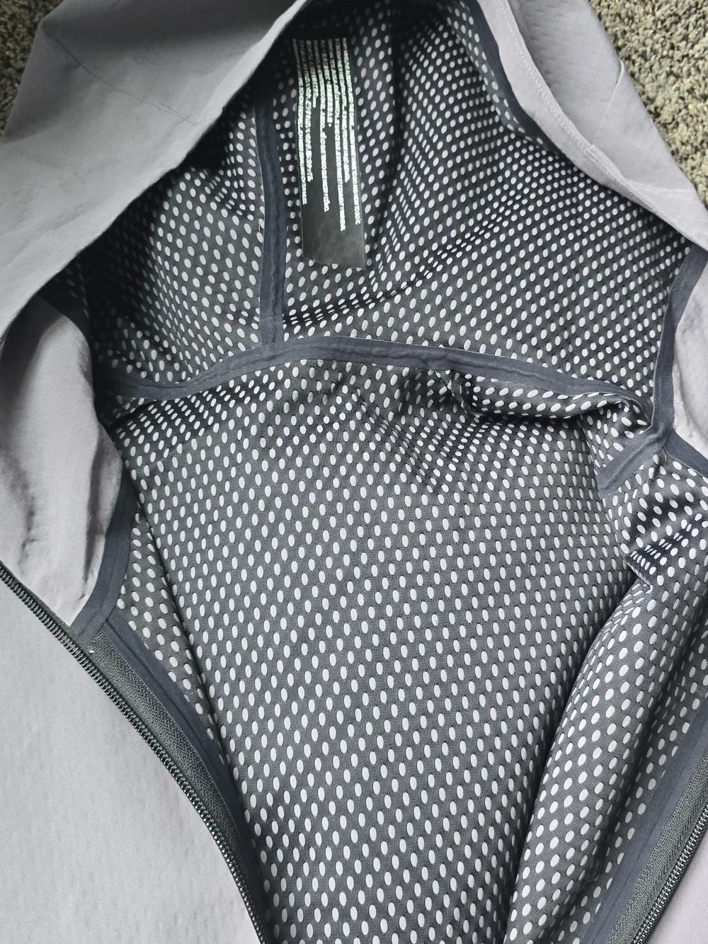 adidas Light Gray Performance Jacket with Black Logo